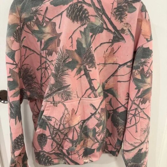 URBAN OUTFITTERS BDG Pink Real Tree Hoodie, LIKE NEW, Size: Mens XS (Womens S) - Picture 5 of 6